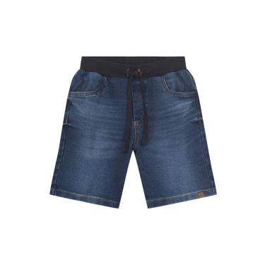 Imagem de Bermuda infantil menino em jeans Brandili-Azul