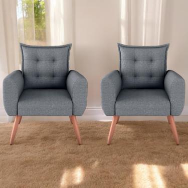 Imagem de Jogo De Poltronas Decorativas Emma Milenium Cinza Saturno