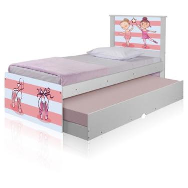 Imagem de Bicama Juvenil Adesivada Bailarinas Com Colchões