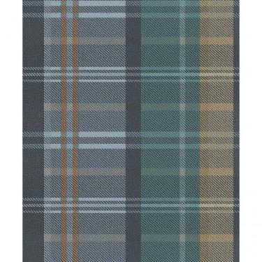 Imagem de Papel De Parede Botany House Xadrez Azul 15566