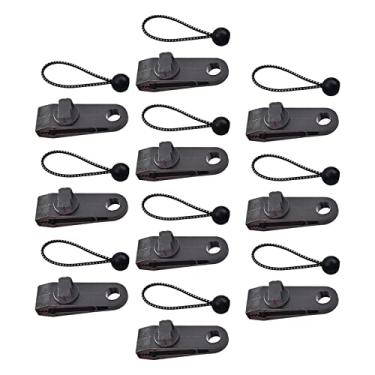 Imagem de barenx 10 conjuntos de clipes de lona para serviço pesado, prendedores de lona para barracas, conjunto de grampos de plástico para toldo de corda elástica acessórios de clipe instantâneo - cabos de