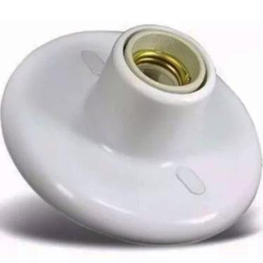 Imagem de Plafon Branco 100w Com Bocal De Porcelana E27 - ELETRONICA CASTRO