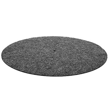 Imagem de SPYMINNPOO Tapete de Almofada Emborrachável 12 pol. Almofada Audiófila Antivibração para Jogadores de Placa, Material de lã Premium, Som Delicado, Ranhuras Antiderrapantes, Compatível Com Todas As