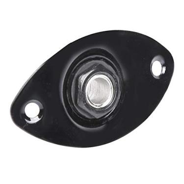 Imagem de SPYMINNPOO Tomada de Entrada de Guitarra Preta de 6,35 Mm, Substituição Conveniente para Baixos de Guitarras Elétricas, Material de Metal (Preto)