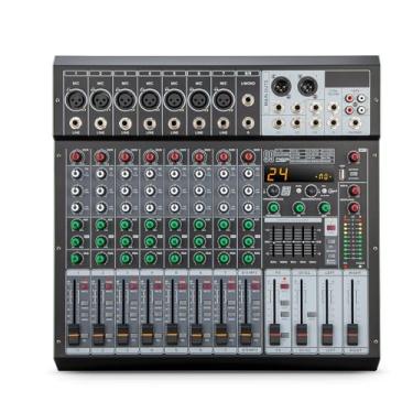 Imagem de Mesa de Som Amplificada de 9 Canais com 99 Efeitos DSP, Amplificador de 500W×2, Bluetooth, USB/MP3, Phantom Power de 48V, EQ de 5 Bandas - Mesa de Mixagem Profissional (220V)