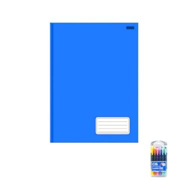 Imagem de Kit Caderno Brochurão 1 Matéria Capa Dura 96 Folhas + Caneta Point 88 Fineliner + Marca Texto Lumini Gel Pastel