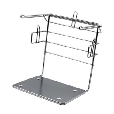 Imagem de KiBcsLic Porta de sacola, organizador de bolsas, saco de bolsas de compras de metal para suporte para o supermercado da bolsa de compras para supermercado