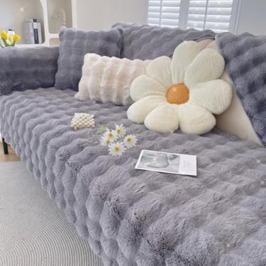 Imagem de HGTRH Capa de sofá sofá de canto em forma de L com encosto alto 2 lugares peça de canto de 3 lugares, capa de sofá em forma de U grande XXL, capa de sofá antiderrapante fundo de silicone, confortável