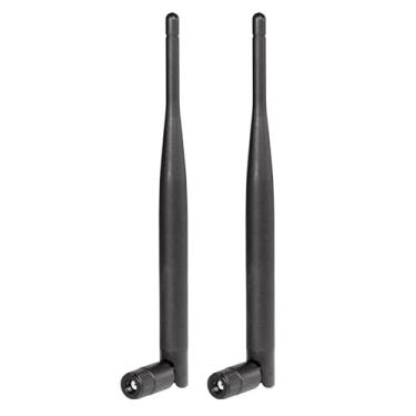 Imagem de SZSAUTO Antena WiFi de banda dupla 2,4 GHz 5 GHz 5,8 GHz 6dBi RP-SMA macho MIMO para roteador WiFi, placa de rede sem fio, adaptador USB, câmera IP de segurança, monitor de vigilância por vídeo
