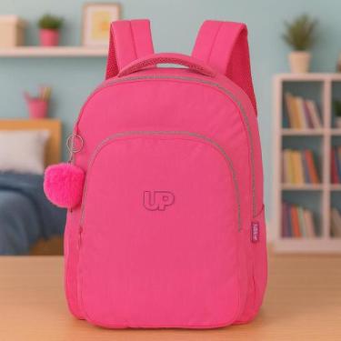 Imagem de Mochila Costas Escolar Juvenil Crinkle UP4YOU Rosa - luxcel
