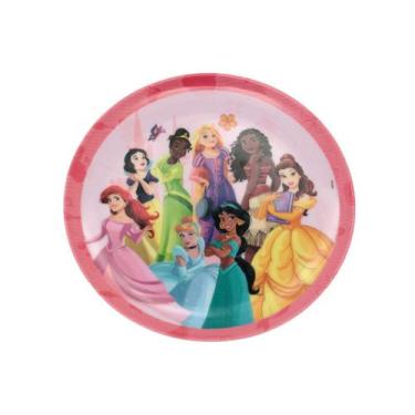 Imagem de Prato Raso Infantil Melamina Prime Princesas Disney 20cm - Yangzi