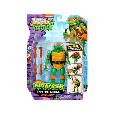 Imagem de As Tartarugas Ninja - Boneco 14Cm Michelangelo Pet to Ninja