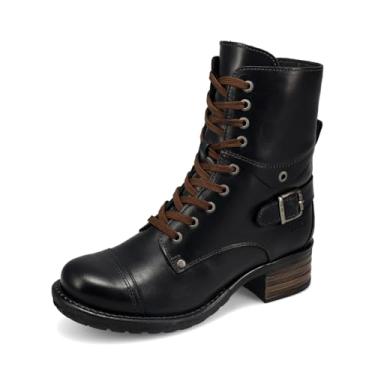 Imagem de Taos Botas femininas Crave - Design elegante e clássico para moda diária - Cadarço e zíper com curvas e pods palmilha removível com suporte de arco, Preto clássico, 8-8.5 Wide