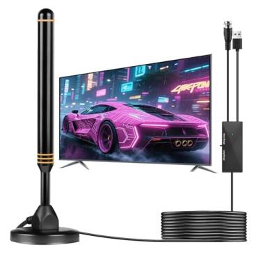 Imagem de AUTERCO Antena de TV interna para Smart TV HD antenas digitais para canais locais, recepção de longo alcance, suporta 4K 1080p UHF VHF todas as TVs antigas