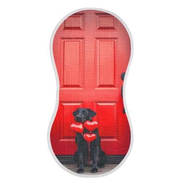 Imagem de xigua Conjunto de 4 panos para arrotos de musselina de cachorro labrador preto, super macios e absorventes, roupas de arroto de algodão, presente de chá para recém-nascidos, bebês meninas e meninos