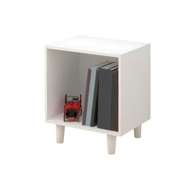 Imagem de Suporte para armazenamento de CDs Armário aberto para discos de vinil, com grande capacidade armazenamento e exposição em madeira