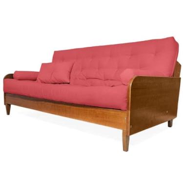 Imagem de Sofá Cama Paris Ii Sarja em Madeira Maciça Cor Natural - Goiaba