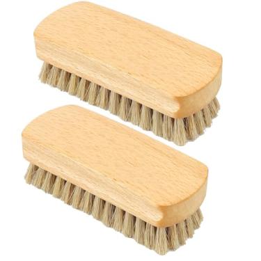 Imagem de 2 pincéis de lavagem de vegetais, escova de limpeza de batata para batata, cenoura, pepino e frutas e vegetais para alimentos