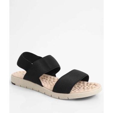 Imagem de Sandália Feminina Rasteira Tiras Modare Preto-18221, 35, Preto