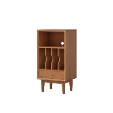 Imagem de Suporte para armazenamento de CDs Armário de gravação madeira maciça, estante pequena, armário armazenamento, prateleira exibição álbum, cd, revista, gabinete, tocador discos