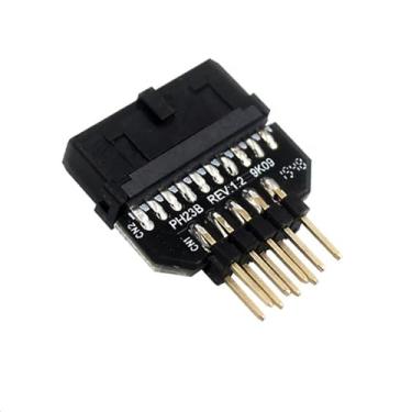 Imagem de ZEZEFUFU Conector adaptador de placa mãe USB 2.0 9 pinos para USB 3.0 19/20 pinos para placa-mãe de computador PC