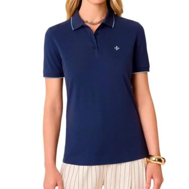 Imagem de Camisa Polo Feminina Dudalina Isis Azul Médio - 770400-Feminino