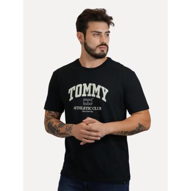 Imagem de Camiseta Tommy Jeans Masculina Regular Athletic Club Preta-Masculino