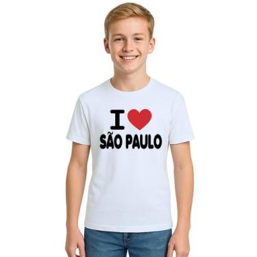 Imagem de Camiseta Eu Amo São Paulo I Love SP Estampa Personalizada - UseP4, Bra