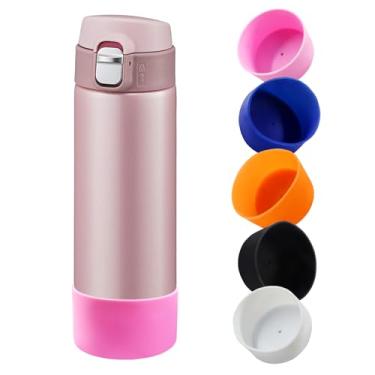 Imagem de Seimneire Protetor de garrafa de água de várias cores para botas Silicagel, capa de base antiderrapante de 77,11 mm para Owala/Stanley/Hydroflask de 5 peças