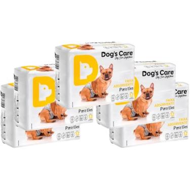 Imagem de Kit 5 Fralda Higiênica Descartável Dog's Care Para Cachorro Macho G 60 unidades