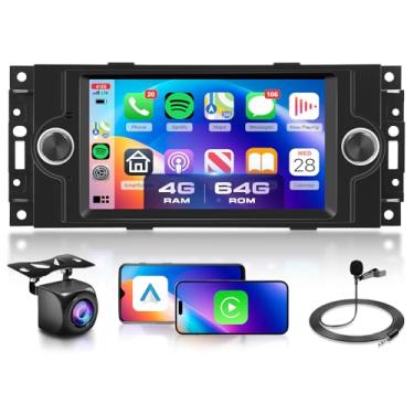 Imagem de Rádio estéreo 4G + 64G para Dodge Ram 1500 2500 3500 (06-08) Durango (05-08) Chrysler 300 Touring/300C/300M (05-07), Carplay Android Auto, tela sensível ao toque de 6,2 polegadas, Android 15, 5.0