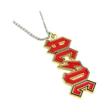 Imagem de AC DC Logo Pingente Colar Chaveiro Rock Band Mulheres Homens Punk Jóia