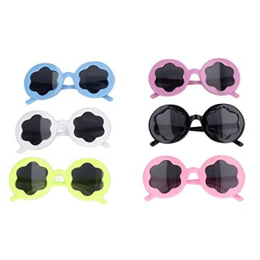 Imagem de TOPINCN 6 Pares de óculos de Sol Infantis, óculos de Sol Com Armação Redonda, Bonitos, de Coloridos Com Proteção UV para Crianças, Meninos e Meninas, de Praia