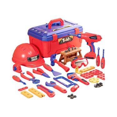 Imagem de Brinquedo De Caixa De Ferramentas Elétrica Para Meninos Com Plataforma