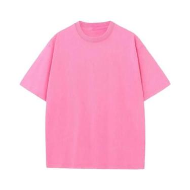 Imagem de Camiseta Masculina 100% Algodão Lisa M-5XL Para Academia, Esporte, Fit