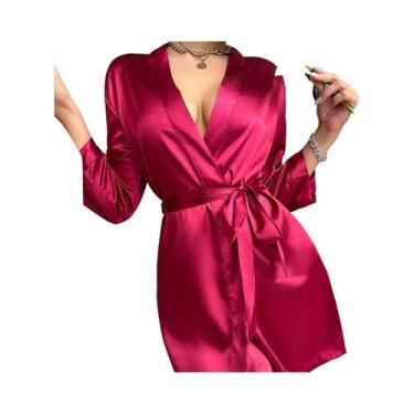 Imagem de Pijamas Sexy De Renda Com Amarração Para Mulheres, Robe De Verão, Vest