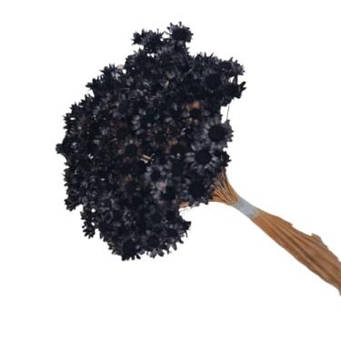 Imagem de Buque de Flores Artificiais Sempre Viva - Kit com 1.600 Flores, Tipo 1 Extra, Arranjo Decorativo para Presentes e Decoração(Preta,1 buquê (200 florzinhas))