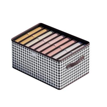 Imagem de 1UN Caixa de Armazenamento para Gaveta Pliável com Alças Organizador Multifuncional Roupa Cobertores e Brinquedos Cesto Armário Empilhável Organização