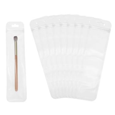 Imagem de PATIKIL Sacos plásticos longos para joias de 5,5 cm x 30,5 cm, 100 peças, bolsa com zíper autovedável transparente e reutilizável com orifício para pendurar para colares, embalagem de caneta, envio