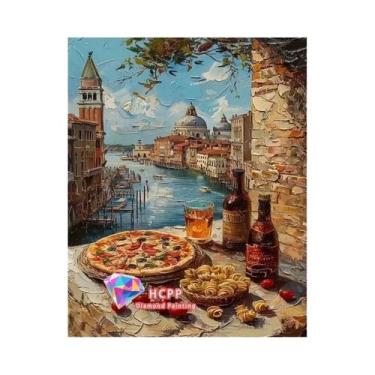 Imagem de Kit De Pintura Em Diamante 5D De Árvore De Coco Na Praia, DIY Mosaico 