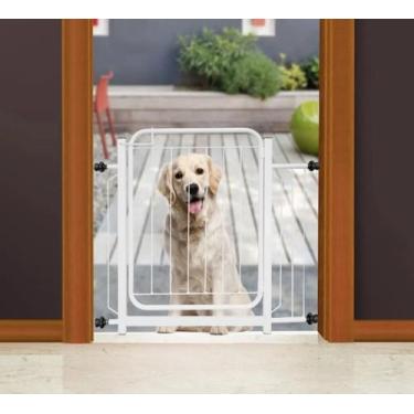 Imagem de Grade Portão Portãozinho Pet Para Cachorros Bebes Segurança Crianças P
