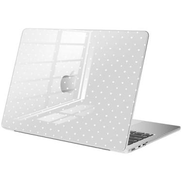 Imagem de BlHMCASE Compatível com MacBook Pro 14 polegadas 2025-2021 M4 M3 M2 M1 A3112 A3185 A3401 A2918 A2992 A2779 A2442, linda capa rígida protetora de coração de bolinhas para Mac Pro 14