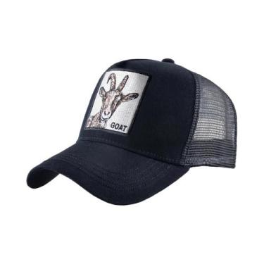 Imagem de Boné Trucker Unissex Ajustável Com Bordado De Animais, Boné Snapback P