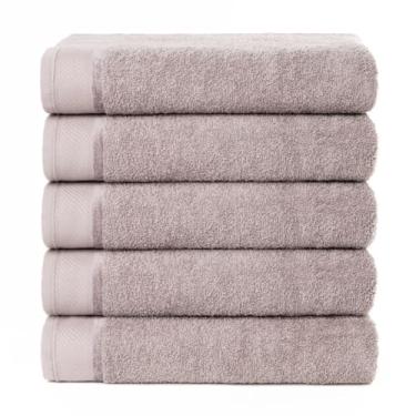 Imagem de Kit 5 Toalhas de Banho Algodão Banhão Gigante 75 x 150cm - Toalha Super Absorvente para Banho e Praia (Gris)