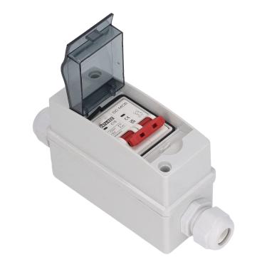 Imagem de Generic Disjuntor DC à Prova D'água 16A para Solar Fotovoltaico 2P 1000V, Fácil de Instalar, Tampa Transparente para Energia Solar RV