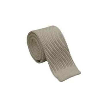 Imagem de Gravata Masculina Slim De Malha Lisa Em Cores Sólidas, Preta E Vermelh