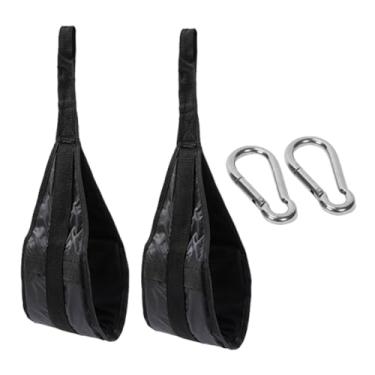Imagem de harayaa Conjunto de 2 Cintas Abdominais Suspensas Leves para Exercícios, Equipamento de Fitness Masculino e Feminino para Academia em Casa e Fortalecimento, com Mosquetão