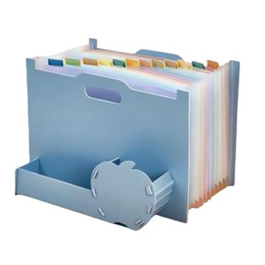 Imagem de Organizador de Folhas A4 Pasta Arquivo 13 e 24 Divisórias Pasta Sanfonada para Escritório, Casa e Escola, Facilita Classificação de Documentos(VERDE ÁGUA,24 DIVISÓRIAS COM PORTA TRECO)