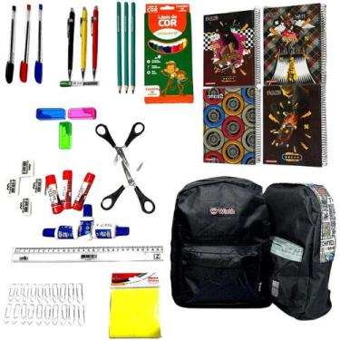 Imagem de Material Escolar Completo Menino Ensino Fundamental Medio Barato Promo