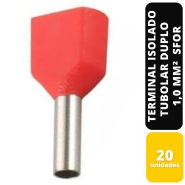 Imagem de Kit C/20 TERMINAL ISOLADO TUBOLAR DUPLO VM 1,0 MM² SFOR - SFORPLAST